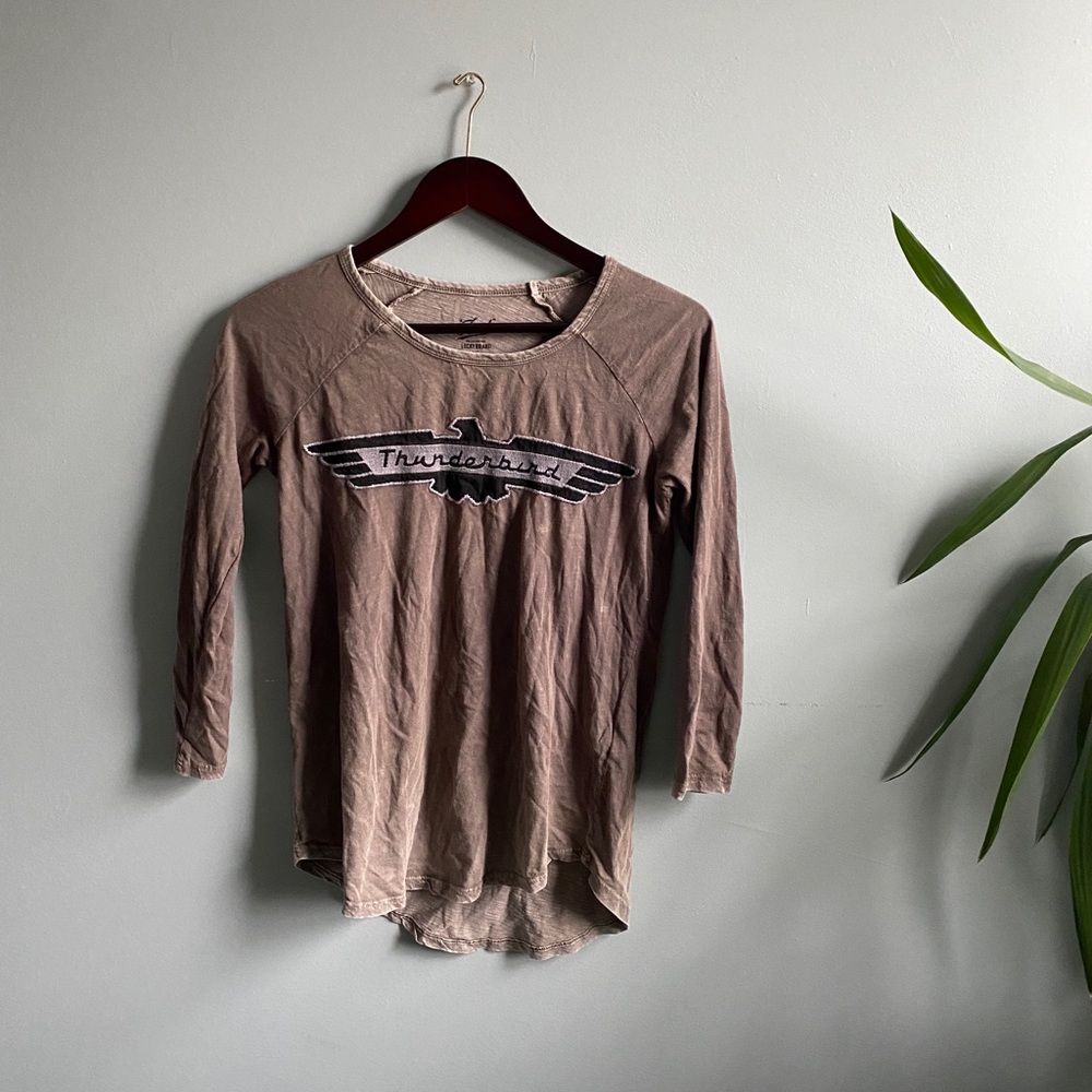 LuckyBrand 🍀 Thunderbird 🦅 3/4 sleeve top